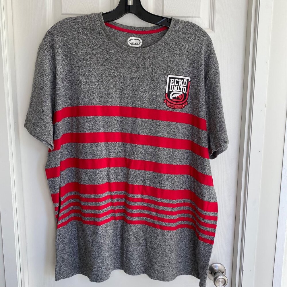 ecko unltd Rhino Y2K League streetwear striped men's tee size 3XL